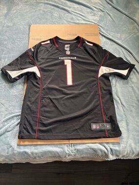 NFL Arizona Cardinals #1 Black and White Men’s Jersey